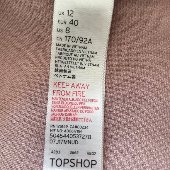 Topshop Blush Pink Oversized Longline Coat – UK 12 / US 8 - Picture 9 of 9